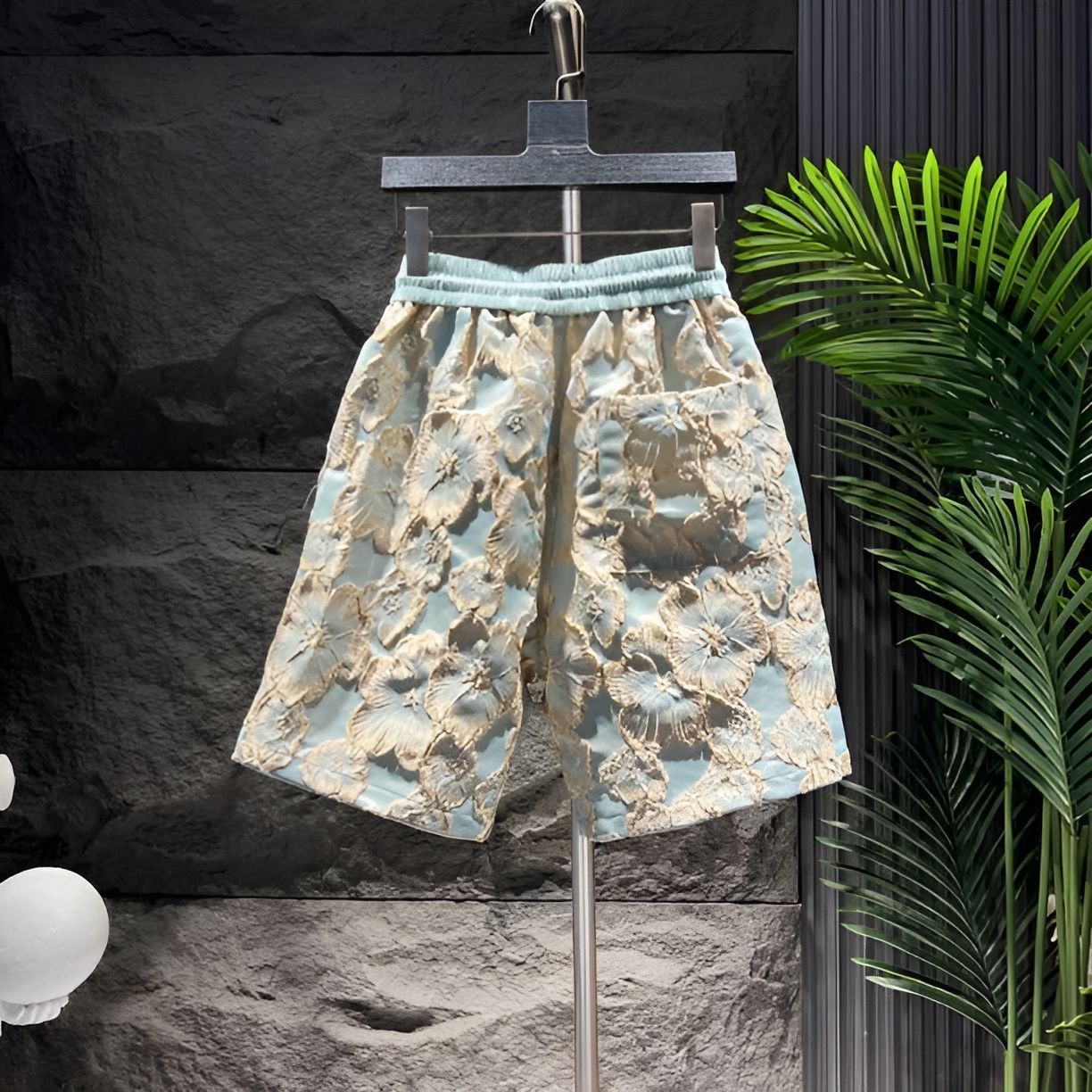 Embossed Gold Foil Flower 2-Piece Set