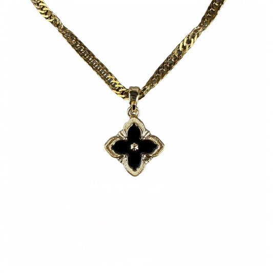 Lucky Clover Mother-of-Pearl Pendant Necklace