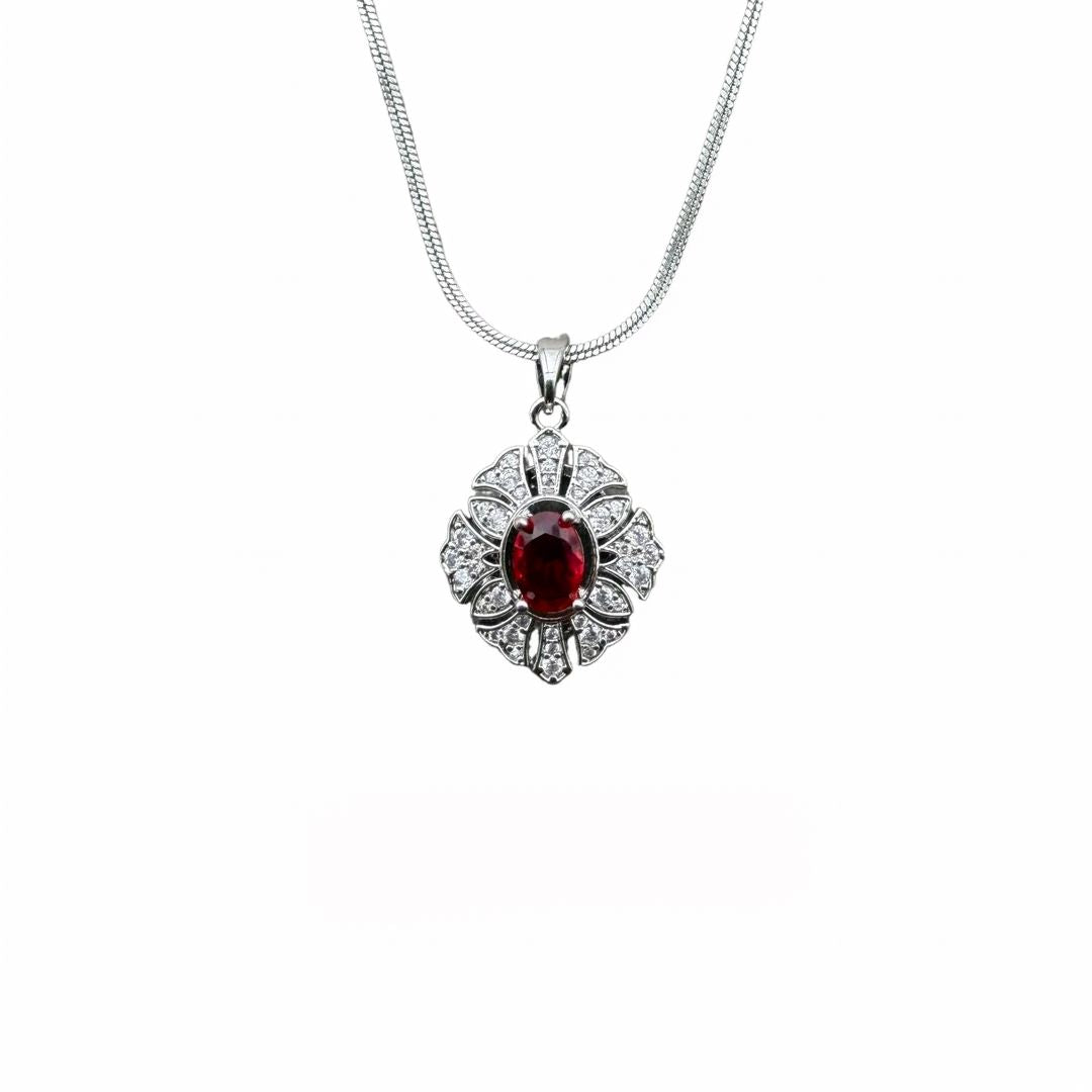 Retro Crimson Necklace
