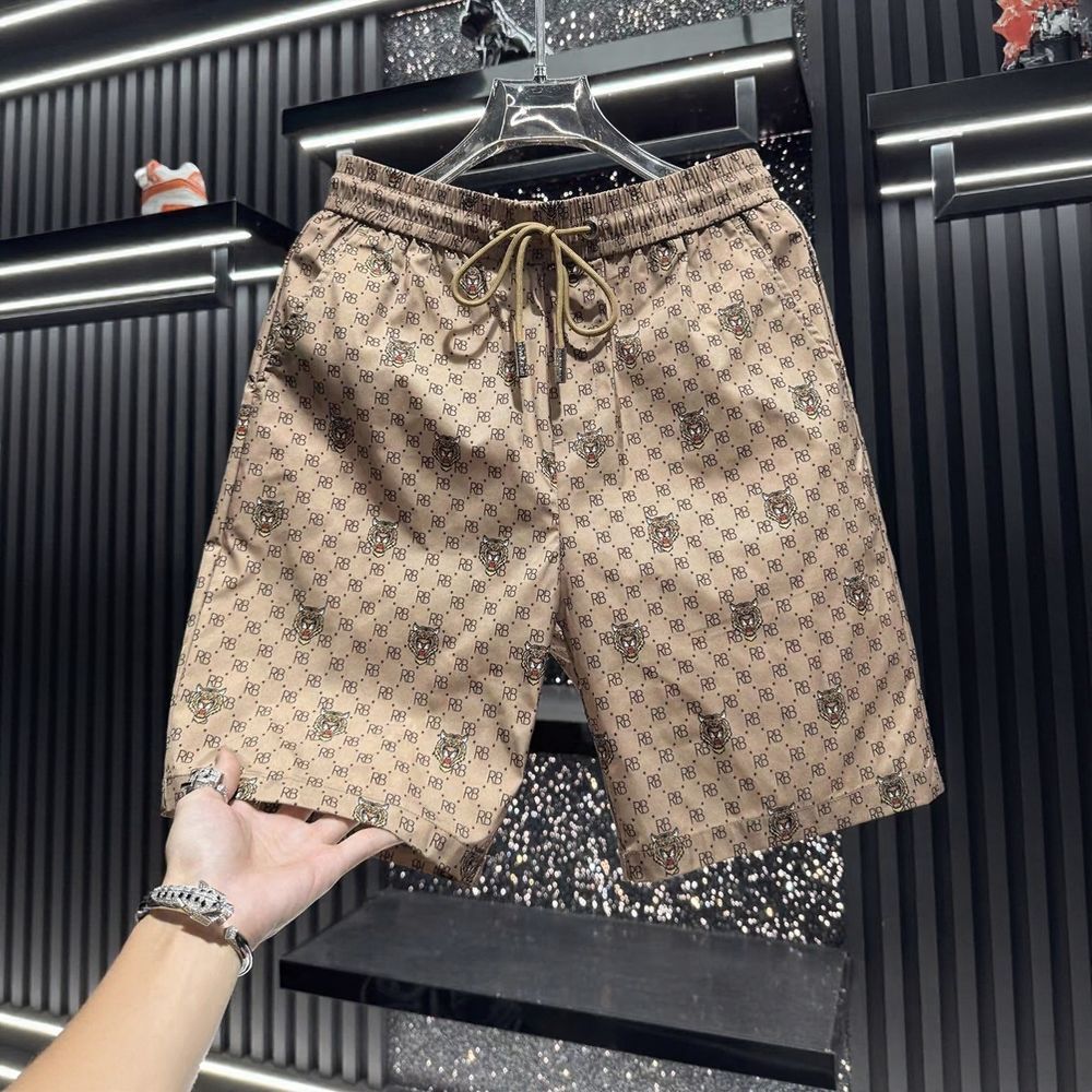 Tiger Head Print Casual Shorts