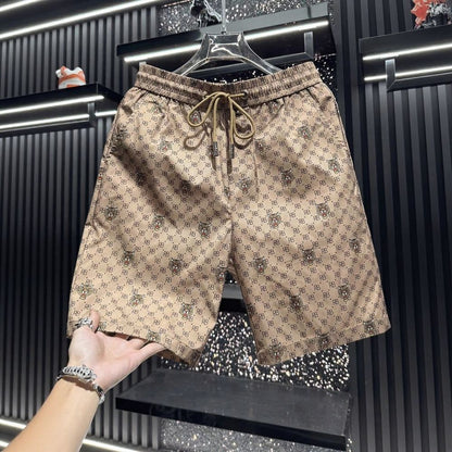 Tiger Head Print Casual Shorts