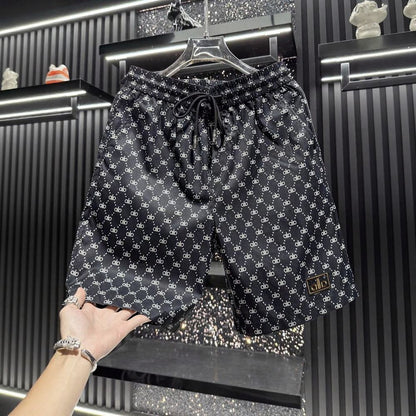 Letter Print Casual Shorts
