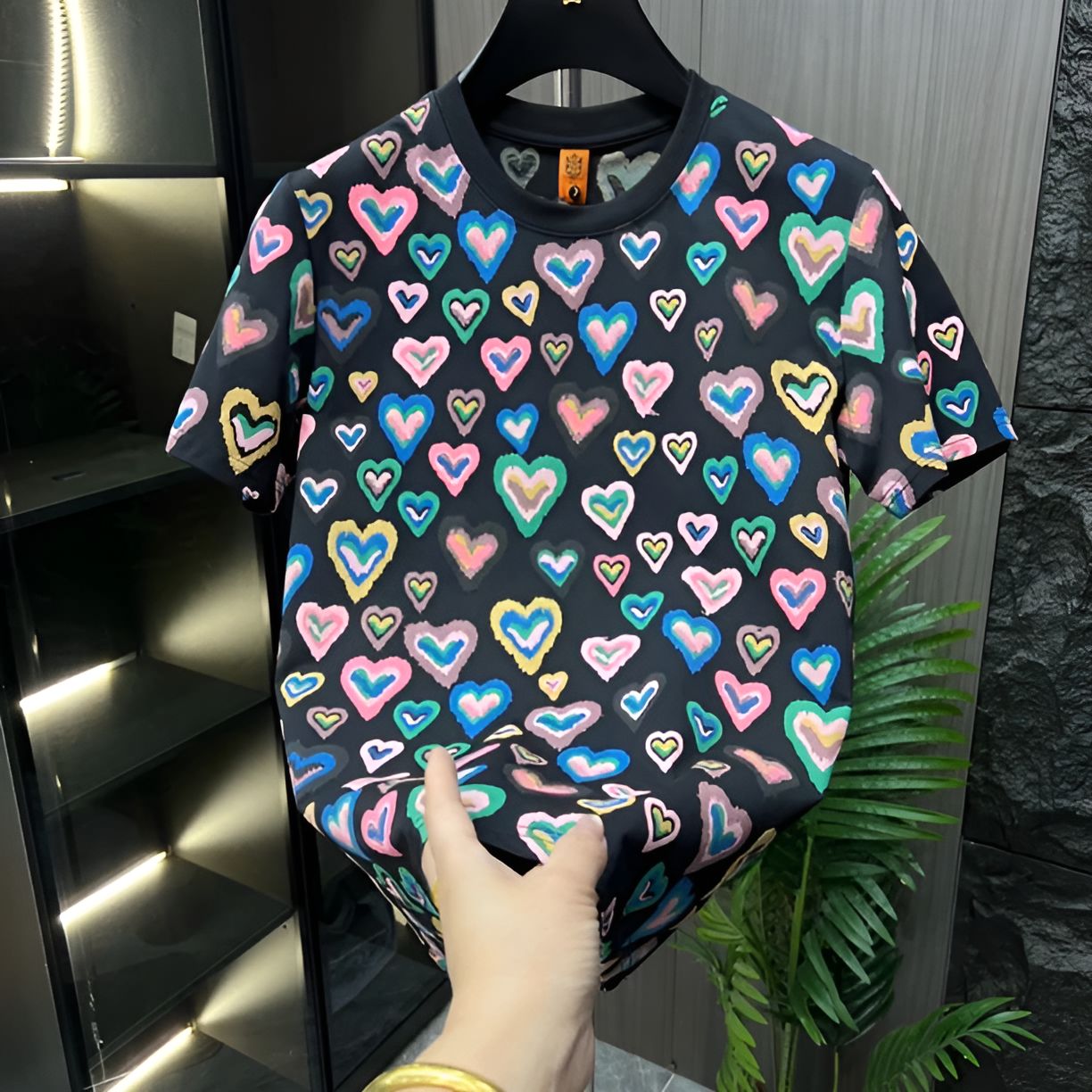 Heart Pattern T-Shirt