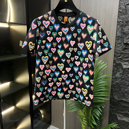 Heart Pattern T-Shirt