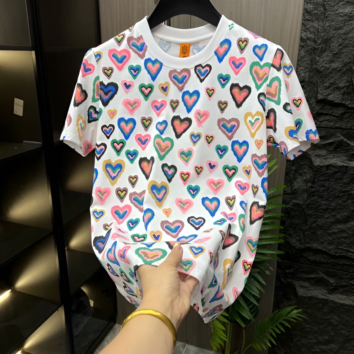 Heart Pattern T-Shirt