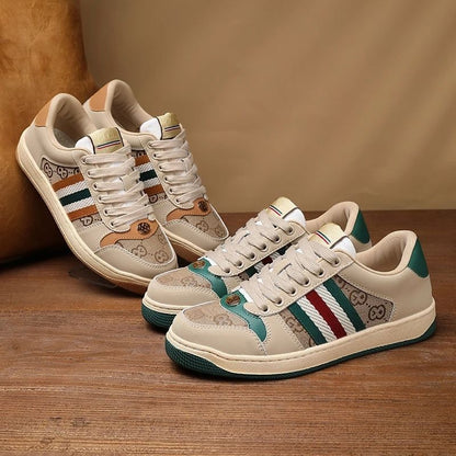 Luxury Striped Casual Sneakers