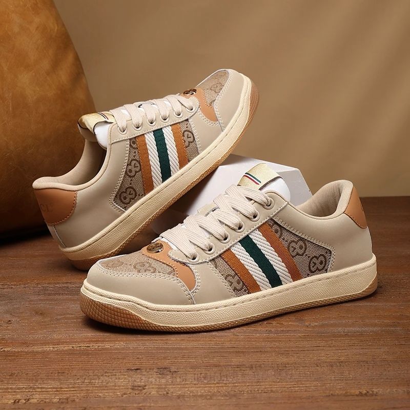 Luxury Striped Casual Sneakers
