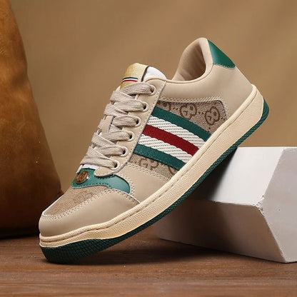 Luxury Striped Casual Sneakers
