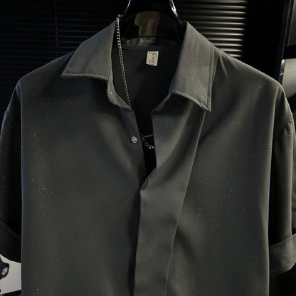 Luxury Sparkle Sequin Button Down Party Shirt