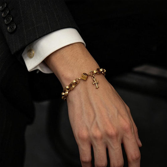 Dice & Cross Bracelet