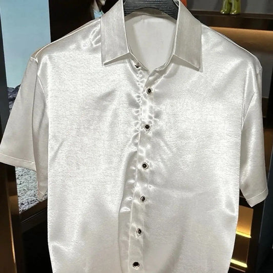 Acetate Silky Dress Shirt