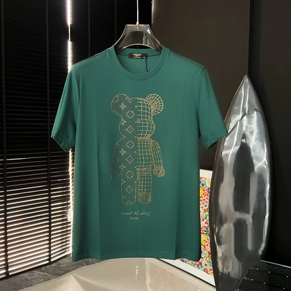 Toy Bear Rhinestone Print T-Shirt