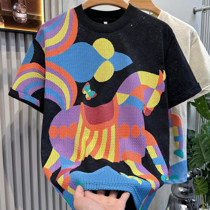 Pony Colorful Print Short-Sleeve