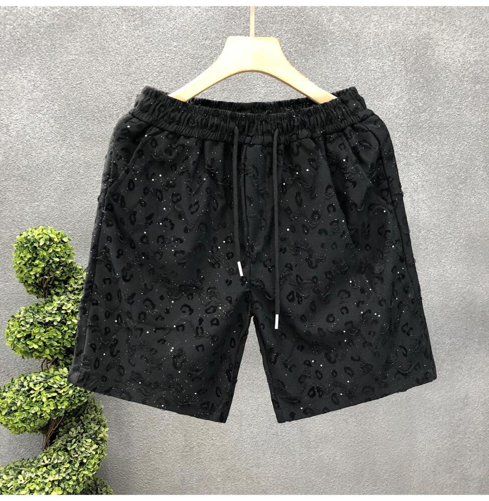 Leopard Print Star Ripped Shorts