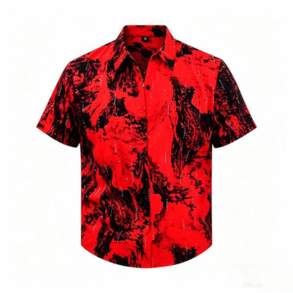 Red Smoke Rhinestone Shirt