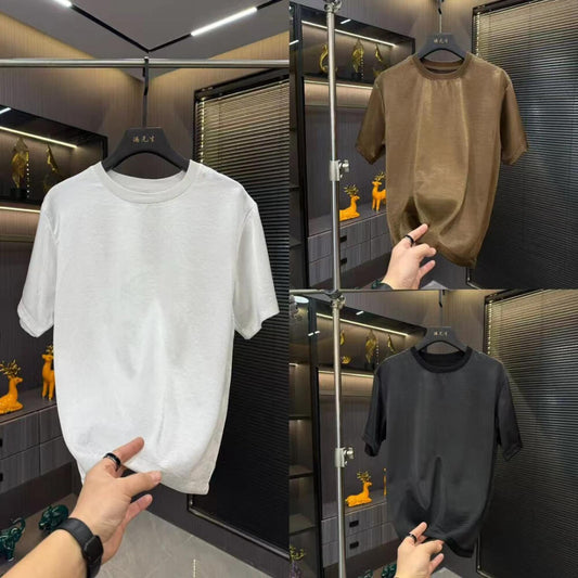 Ice Silk Solid Color T-Shirt