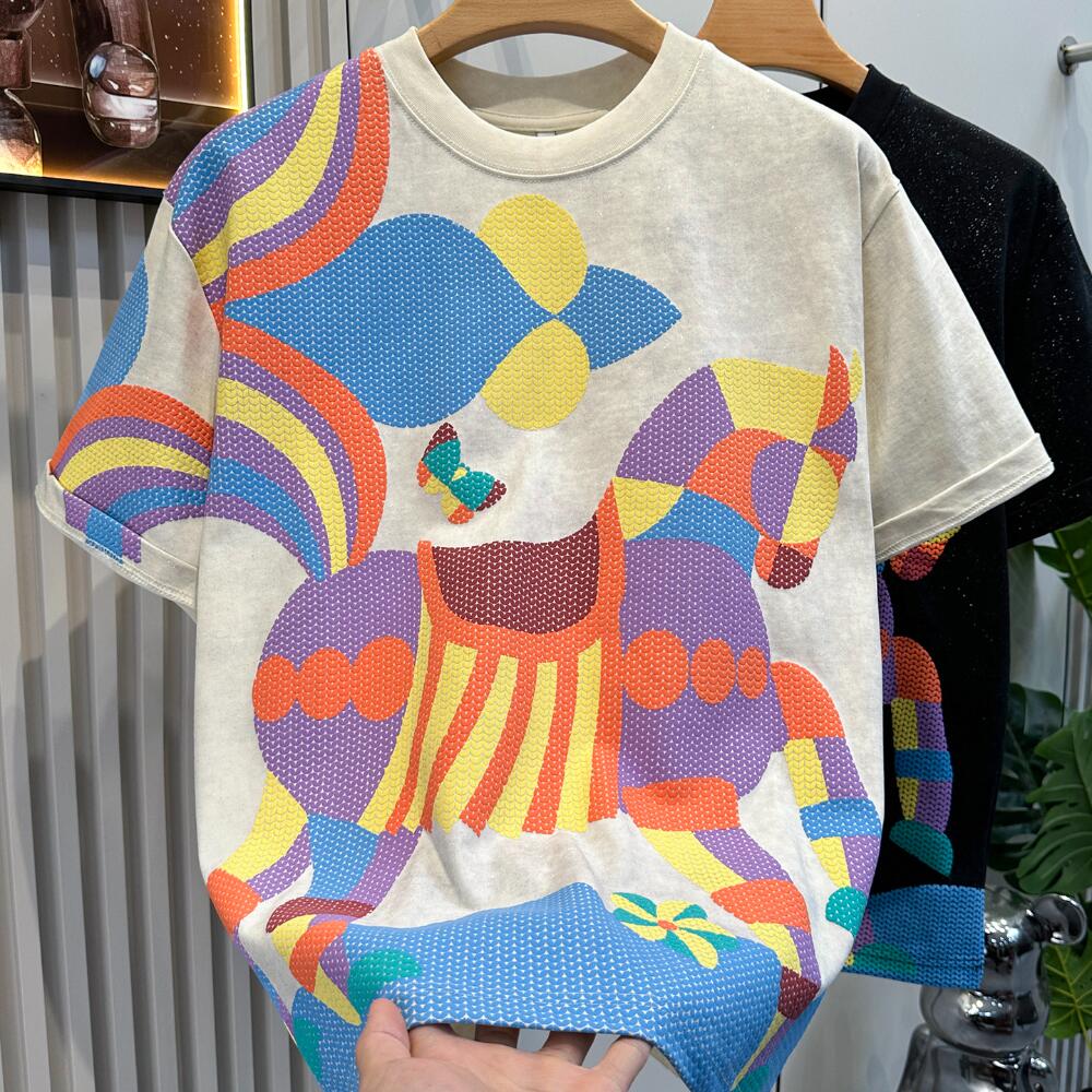 Pony Colorful Print Short-Sleeve