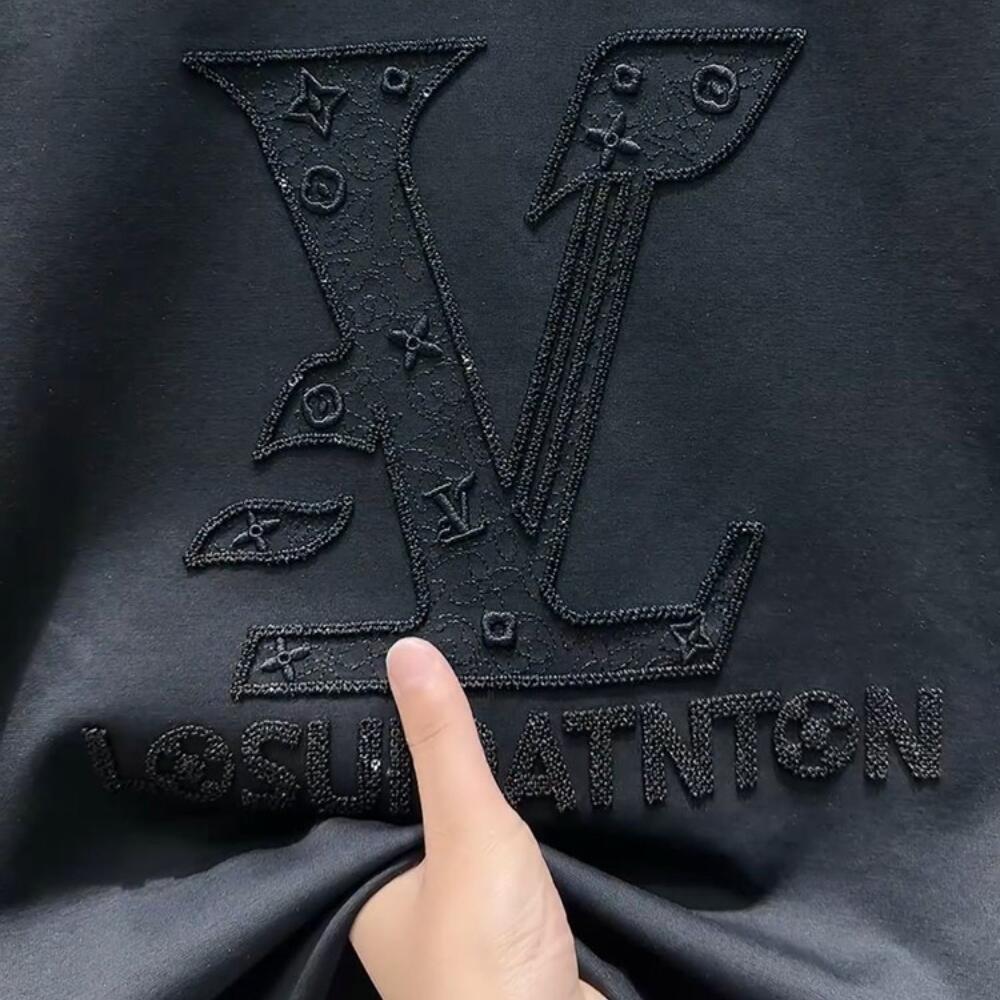 Letter Embroidery Crew Neck Short Sleeve