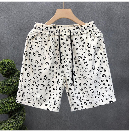 Leopard Print Star Ripped Shorts