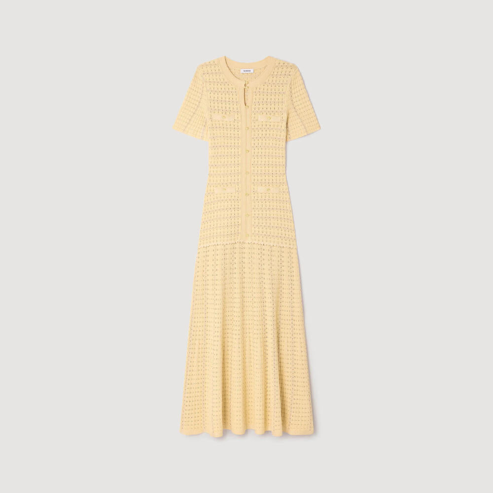 Rhinestone knit maxi dress