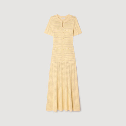 Rhinestone knit maxi dress