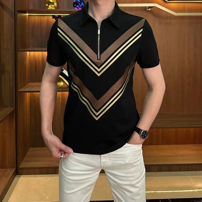 V-shaped Line Business Polo Shirt
