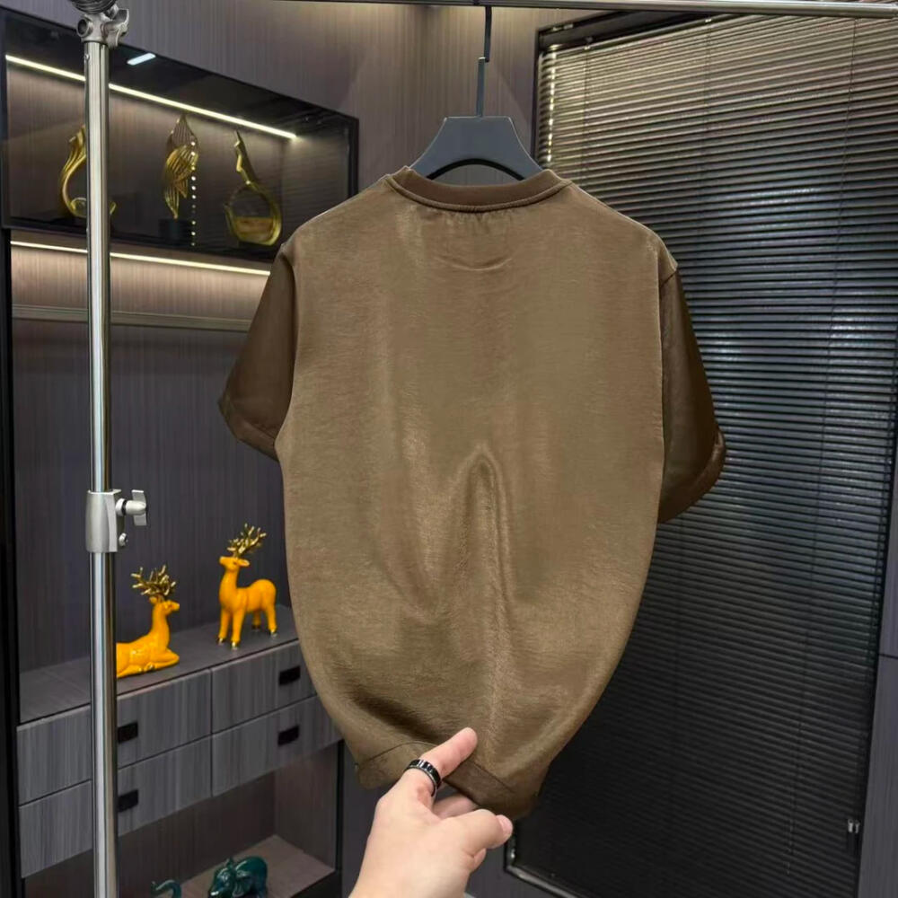 Ice Silk Solid Color T-Shirt