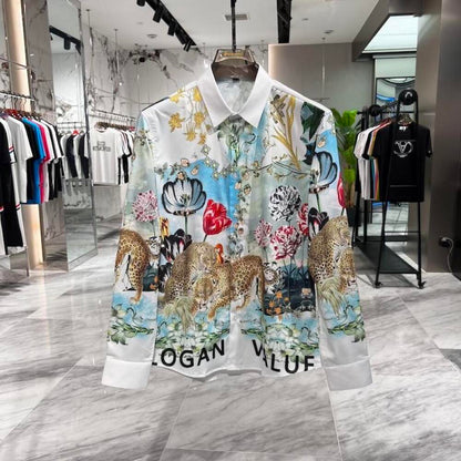 Jungle Leopard Group Print Shirt