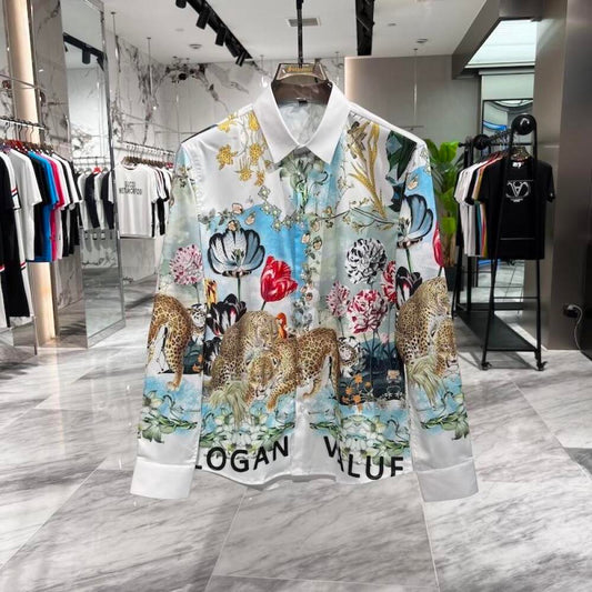 Jungle Leopard Group Print Shirt