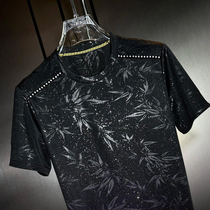 Bamboo Leaf Tone-on-Tone Sequin Shirt
