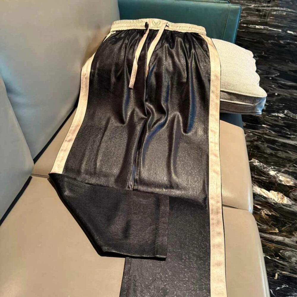 Subtle Pattern High-quality Acetate Casual Pants