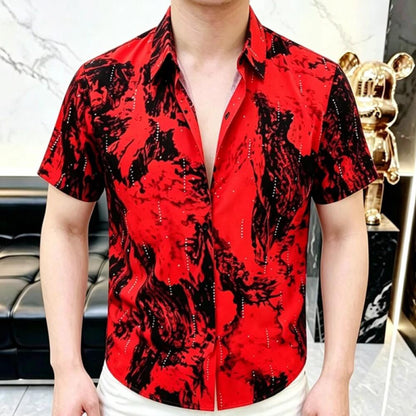 Red Smoke Rhinestone Shirt
