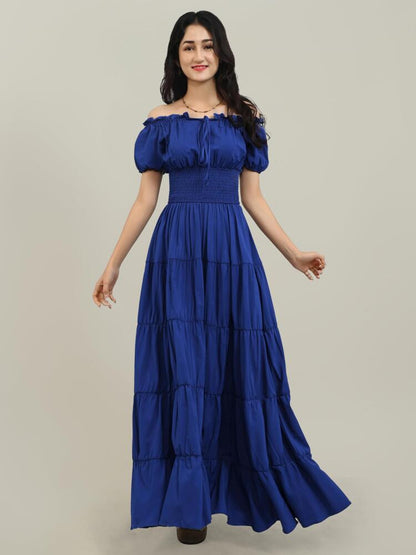 V-Neck Sleeveless Solid Color Patchwork Flared Maxi Dress