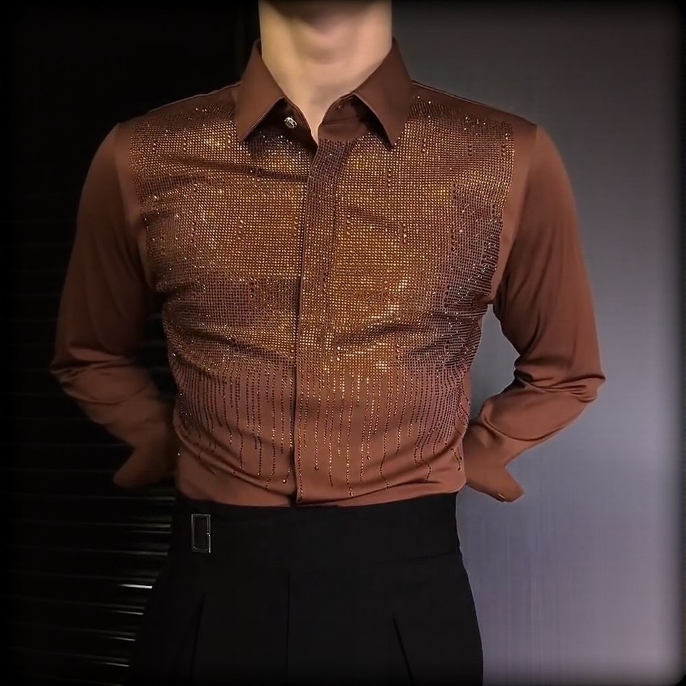 Rhinestone Men's Shirt