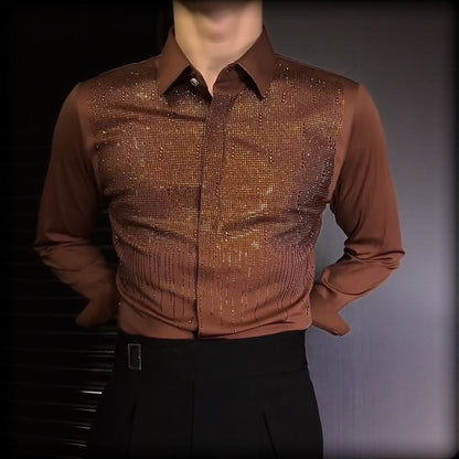Rhinestone Men's Shirt