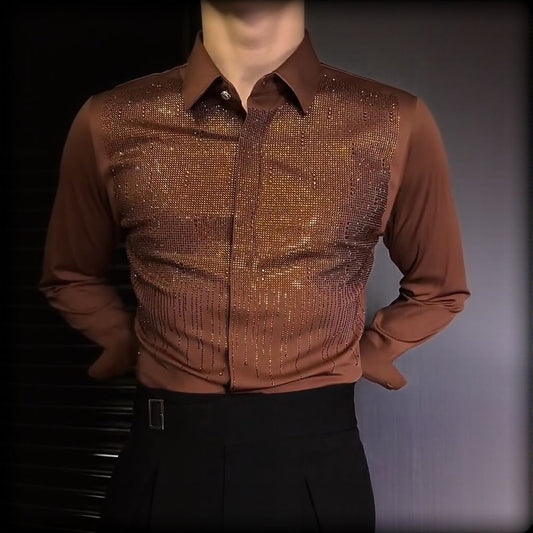 Rhinestone Men's Shirt