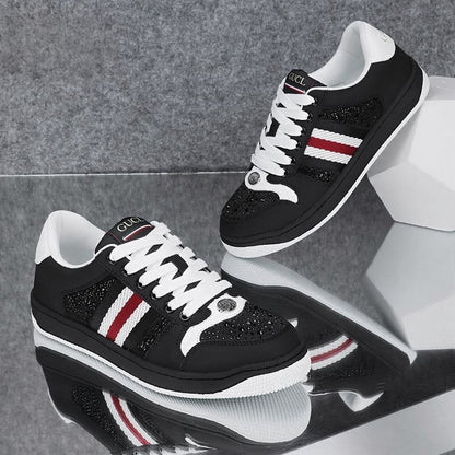 Luxury Striped Casual Sneakers