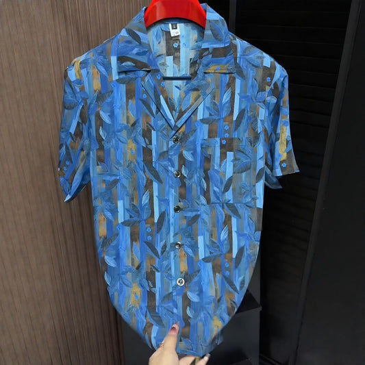 Vintage Leaf Checkered Shirt