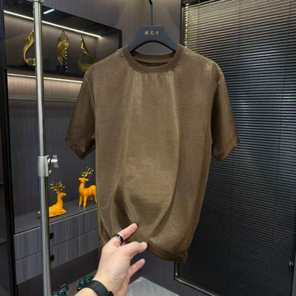 Ice Silk Solid Color T-Shirt