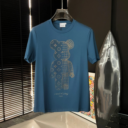 Toy Bear Rhinestone Print T-Shirt