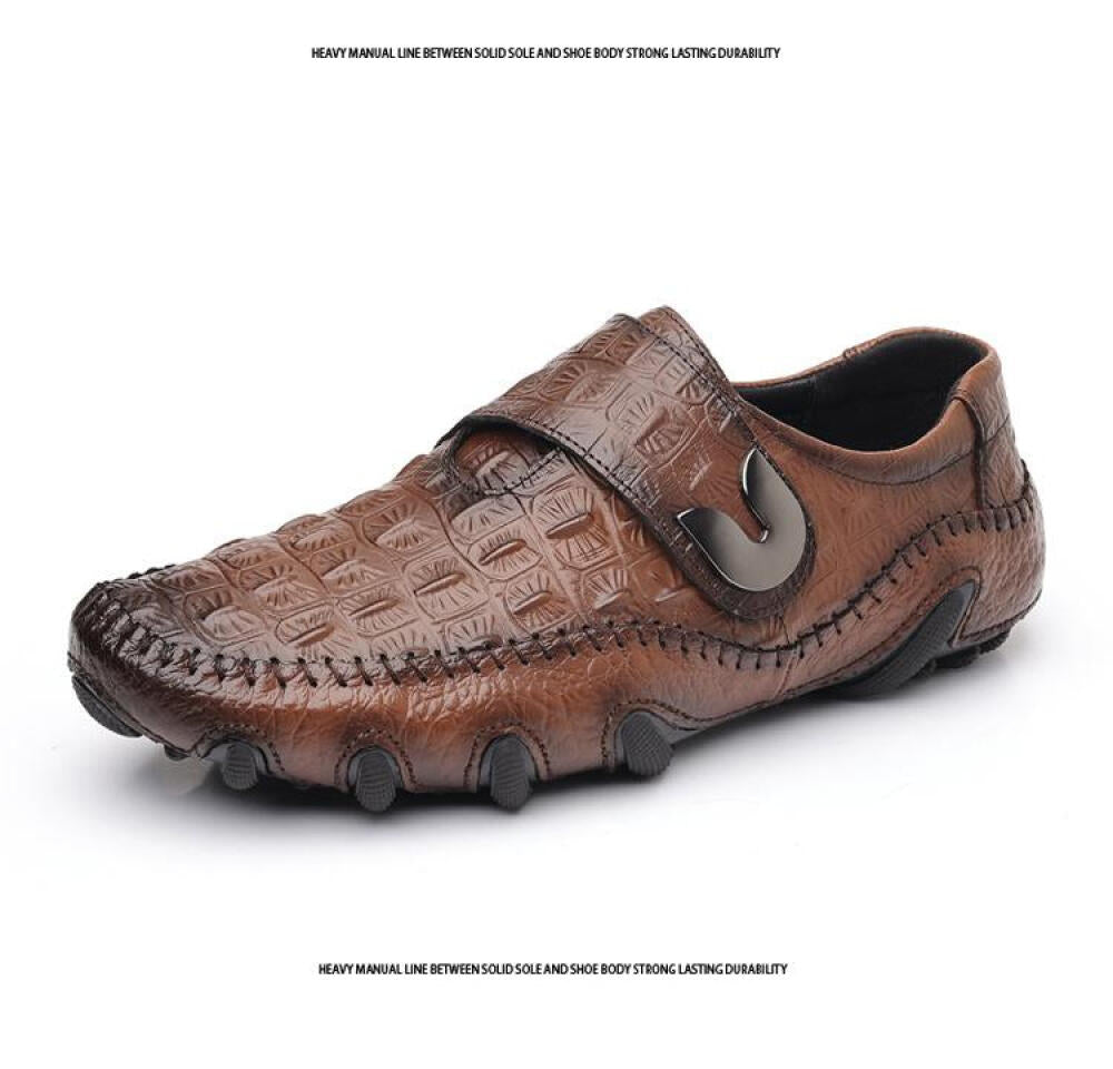 Crocodile casual leather shoes