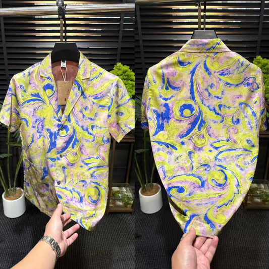 Butterfly Subtle Leaf Pattern Shirt