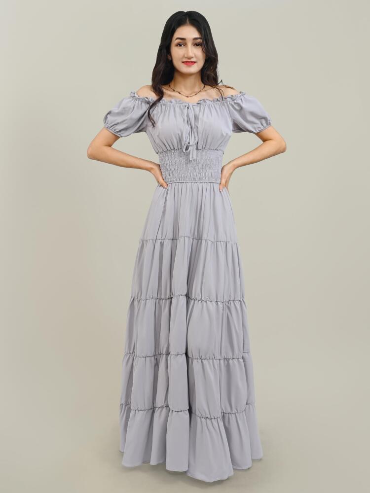 V-Neck Sleeveless Solid Color Patchwork Flared Maxi Dress