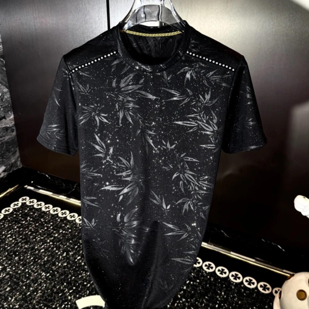 Bamboo Leaf Tone-on-Tone Sequin Shirt
