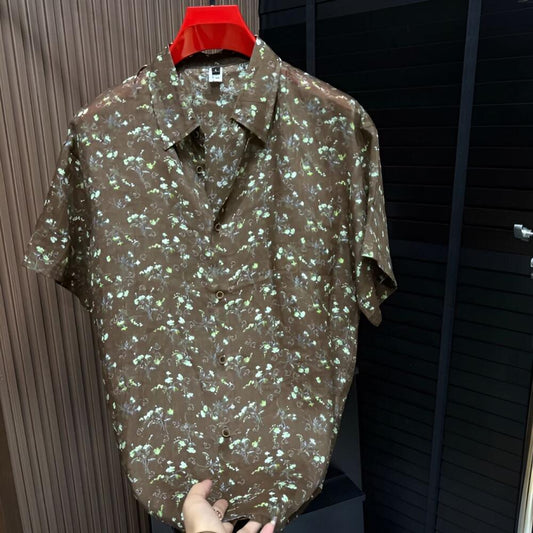 Black Base Bouquet Print Shirt