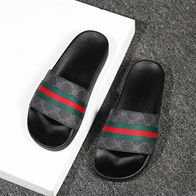 Red and Green Striped Slides