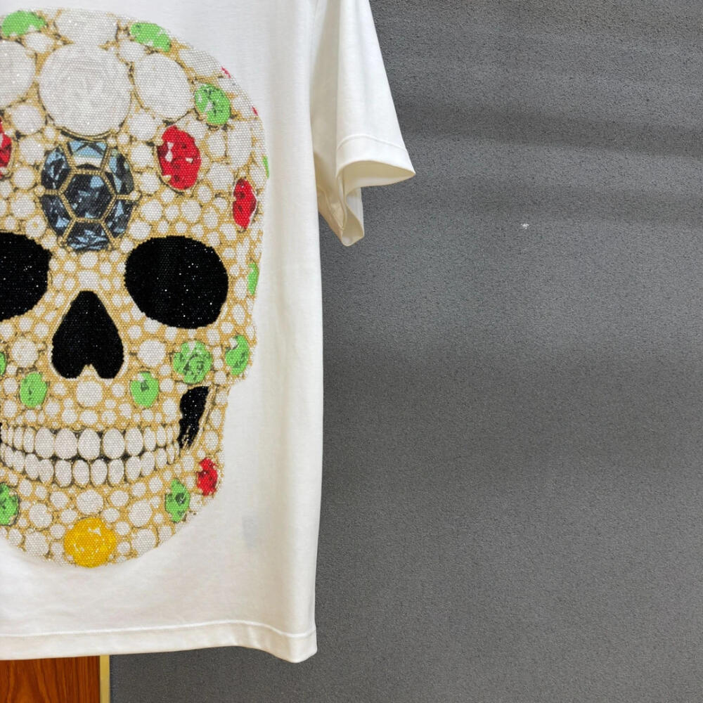 Jewel Skull Rhinestone T‑Shirt