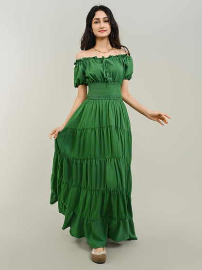 V-Neck Sleeveless Solid Color Patchwork Flared Maxi Dress