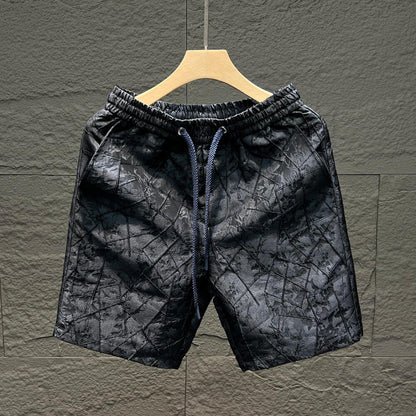 Vintage Subtle Pattern Embroidered Shorts