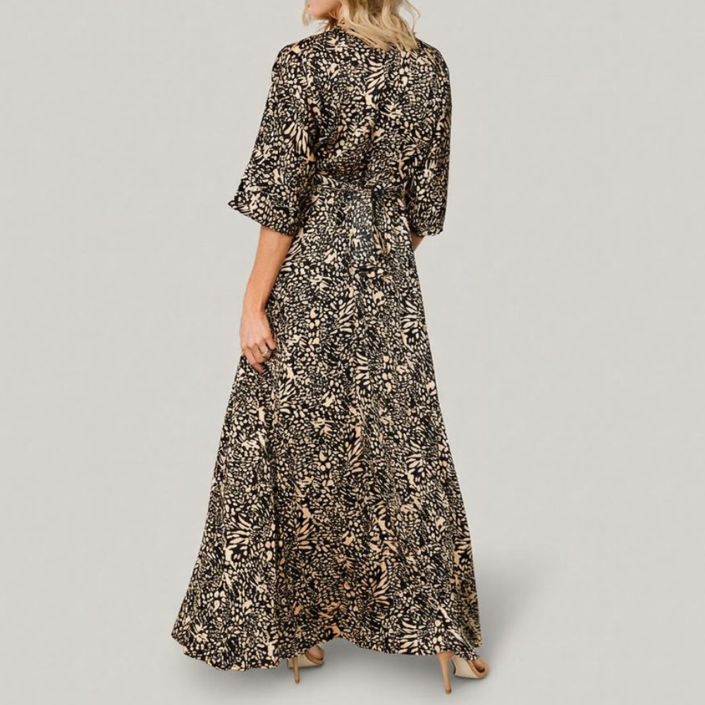 polka dot print maxi dress